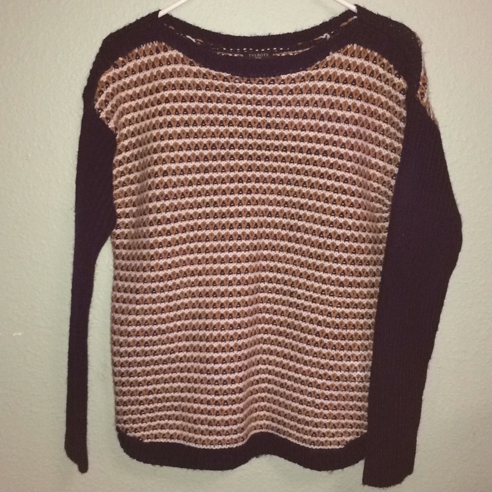 Wool knit sweater soft size M Medium Talbots brand